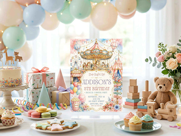Carnival Birthday Invitation Template