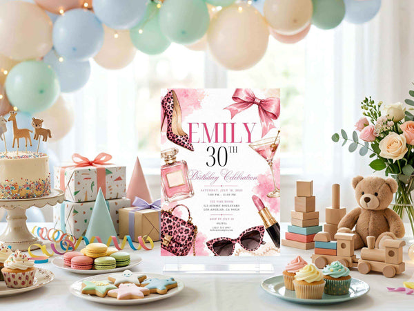 Glam Birthday Invitation Template