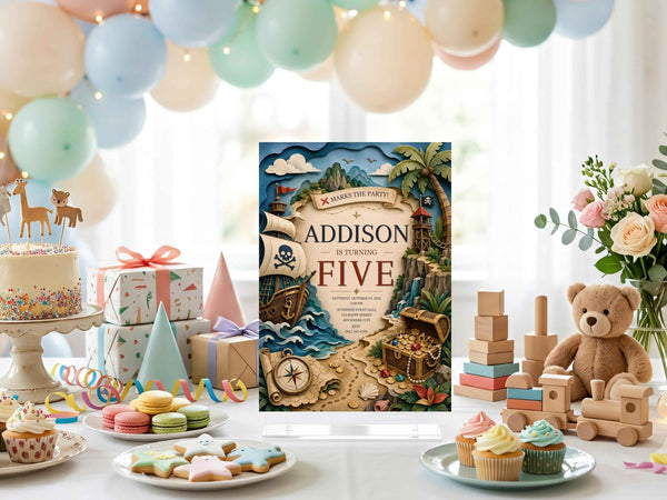 Pirate Birthday Invitation Template