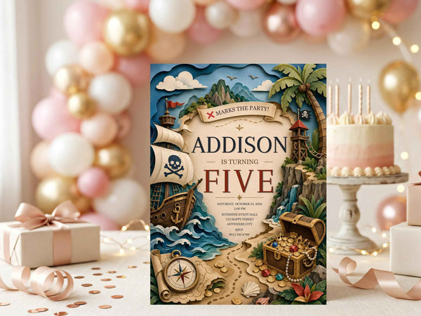 Pirate Birthday Invitation Template