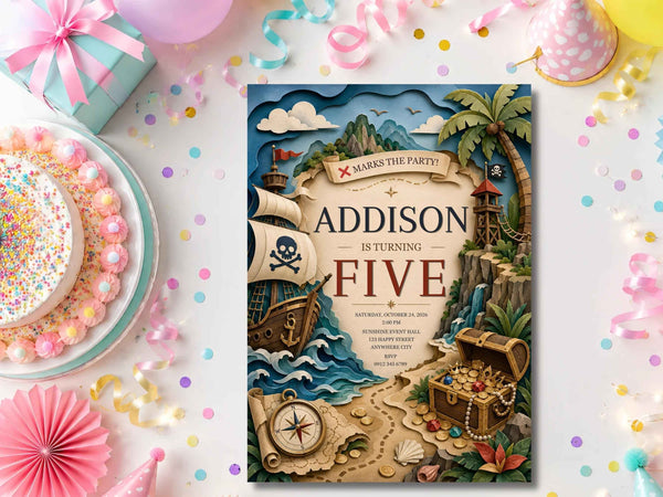 Pirate Birthday Invitation Template