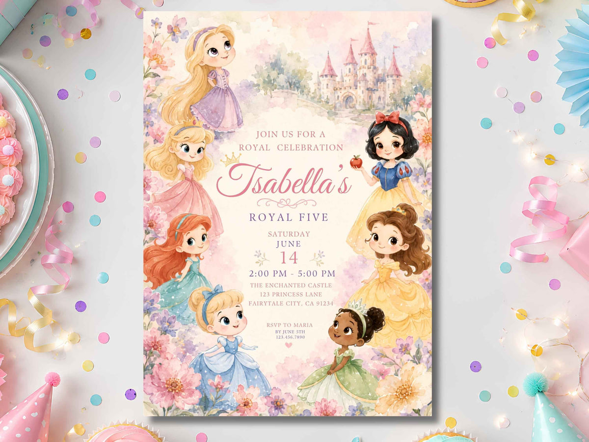 Princess Birthday Invitation Template